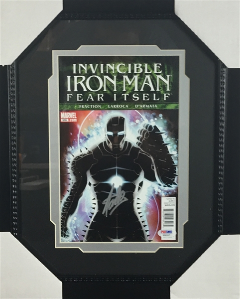 Stan Lee Signed Invincible Iron Man "Fear Itself" Comic Book Display (PSA/DNA)