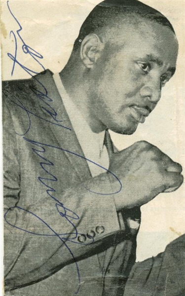 Sonny Liston Impressive Signed 2" x 4" Magazine Photograph (PSA/JSA Guaranteed)