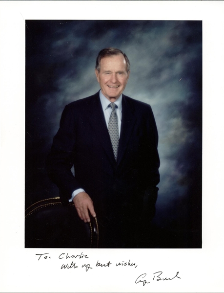 President George H.W. Bush Signed 8" x 10" Color Photograph (PSA/JSA Guaranteed)