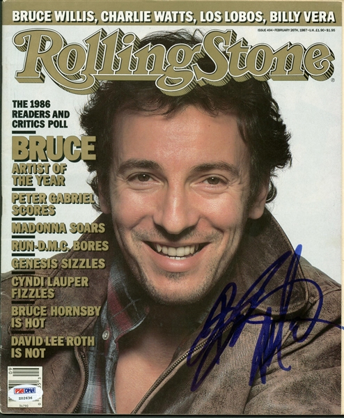 Bruce Springsteen Signed Rolling Stone Magazine (PSA/DNA)