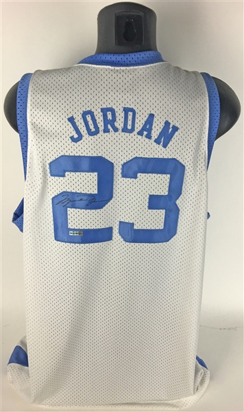 Michael Jordan Signed North Carolina Tar Heels Jersey (Upper Deck UDA)