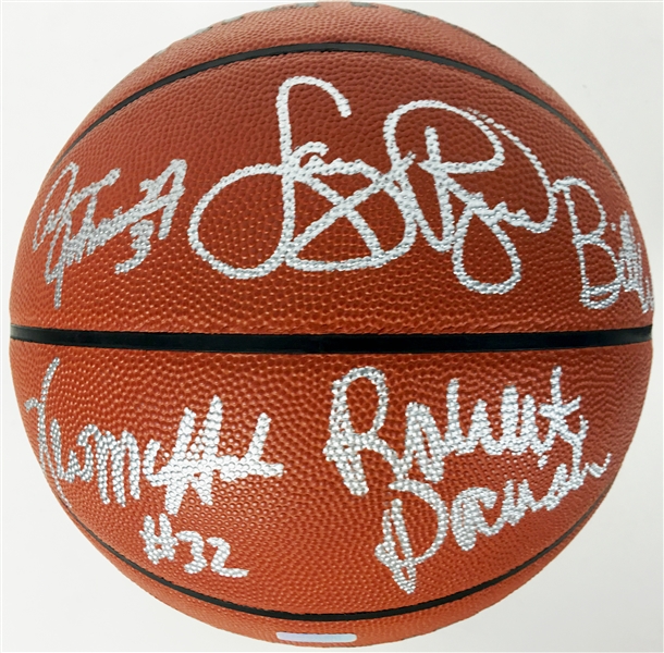 1986 Boston Celtics Exceptional Multi-Signed Official NBA Basketball (PSA/JSA Guaranteed)