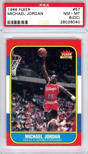 Lot Detail - 1986 Fleer Michael Jordan #57 PSA Graded NM 8! (PSA)