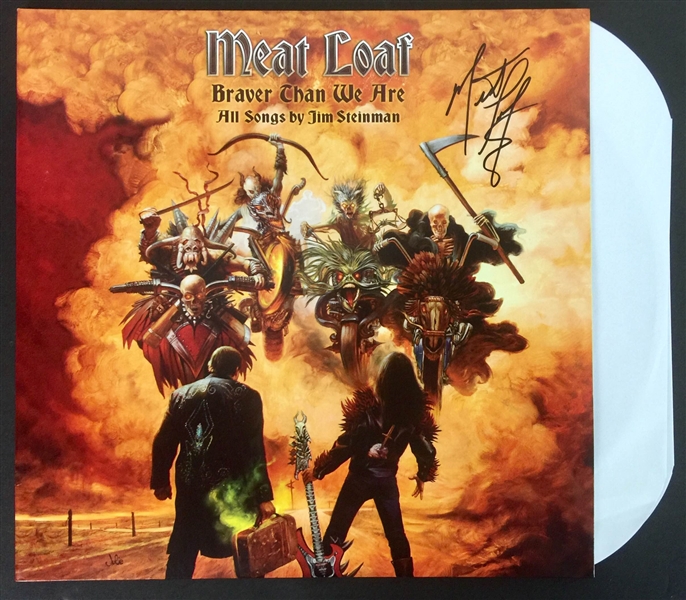 Meat Loaf Signed "Braver Than We Are" Record Album Cover (PSA/JSA Guaranteed)