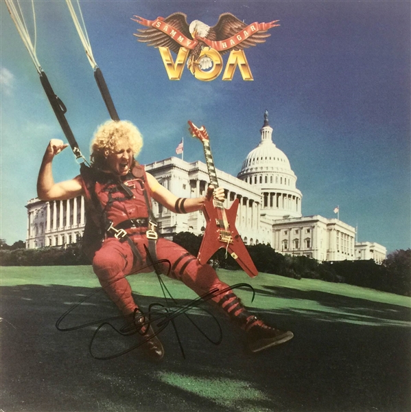 Sammy Hagar Signed "VOA" Record Album Cover (PSA/JSA Guaranteed)