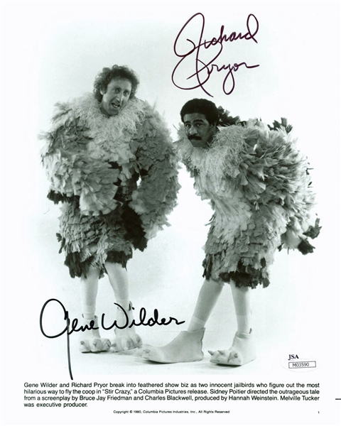 Gene Wilder & Richard Pryor Dual-Signed Publicity Photo from "Stir Crazy" (JSA)