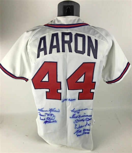 500 Home Run Club Original 11 Signed Hank Aaron Jersey (PSA/DNA)