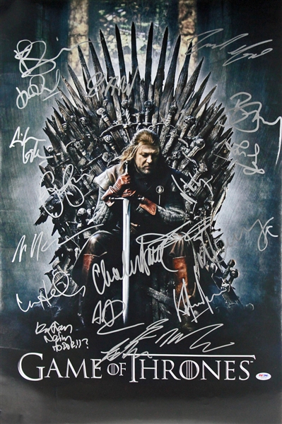 Game of Thrones Cast Signed 20" x 30" Poster (PSA/DNA)