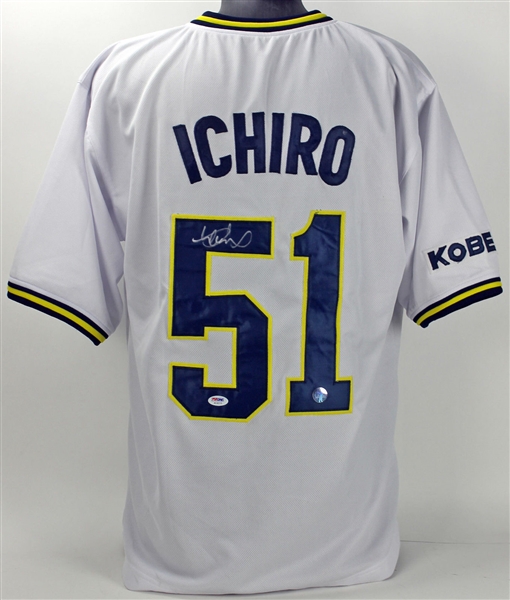 Ichiro Suzuki Rare Signed Blue Wave Japanese Baseball Jersey (PSA/DNA)