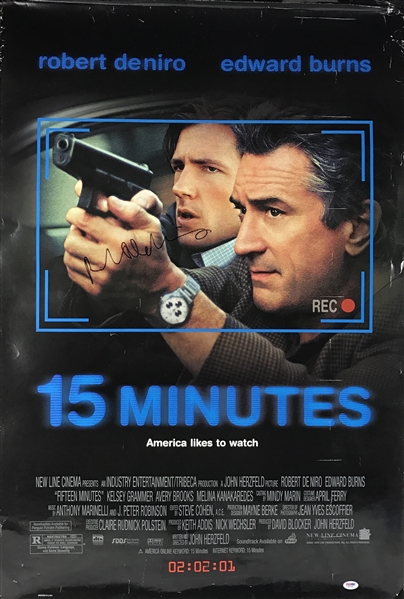 Robert De Niro Signed Full Sized Movie Poster for "15 Minutes" (PSA/DNA)