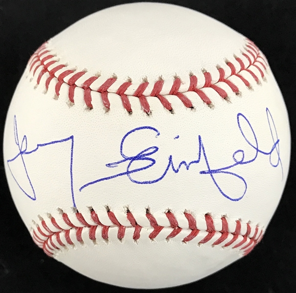 Jerry Seinfeld Signed OML Baseball with Rare Full Autograph (PSA/DNA)