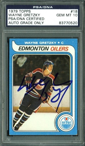 Wayne Gretzky Signed 1979 Topps Rookie Card - PSA/DNA Graded GEM MINT 10