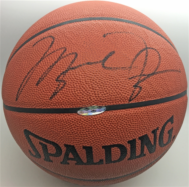 Michael Jordan Signed Official Leather NBA Basketball (Upper Deck)