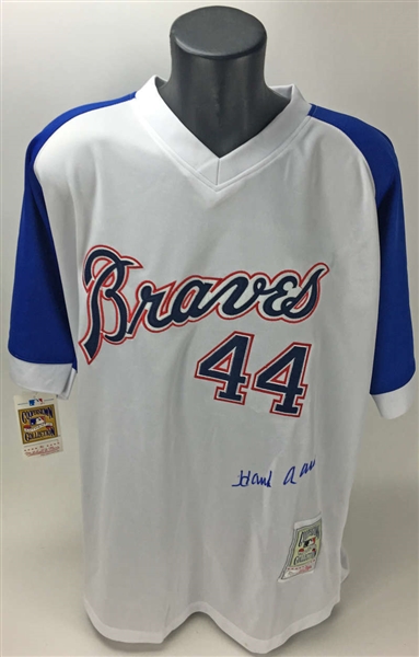 Hank Aaron Signed Braves Jersey (JSA)