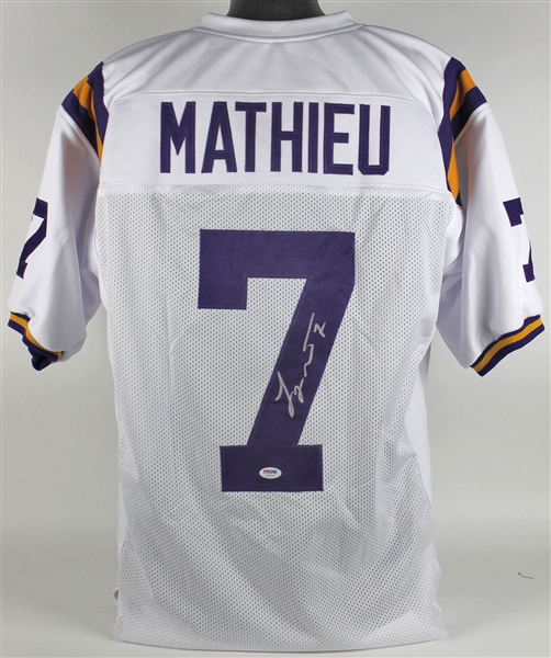 Tyrann Mathieu Signed LSU Tigers College Model Jersey (PSA/DNA)