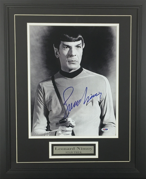 Star Trek: Leonard Nimoy Signed & Framed 11" x 14" Color Photo (PSA/DNA)