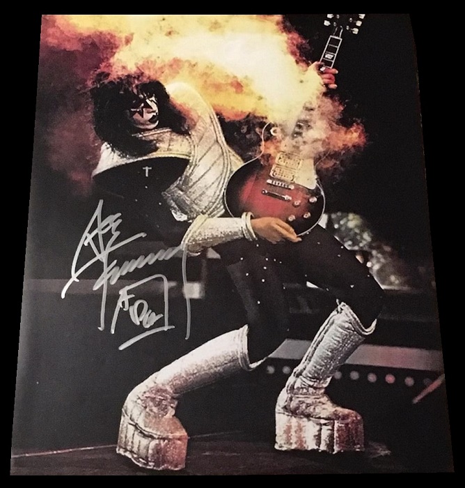 Lot Detail Kiss Ace Frehley Signed X On Stage Photograph Psa Jsa Guaranteed