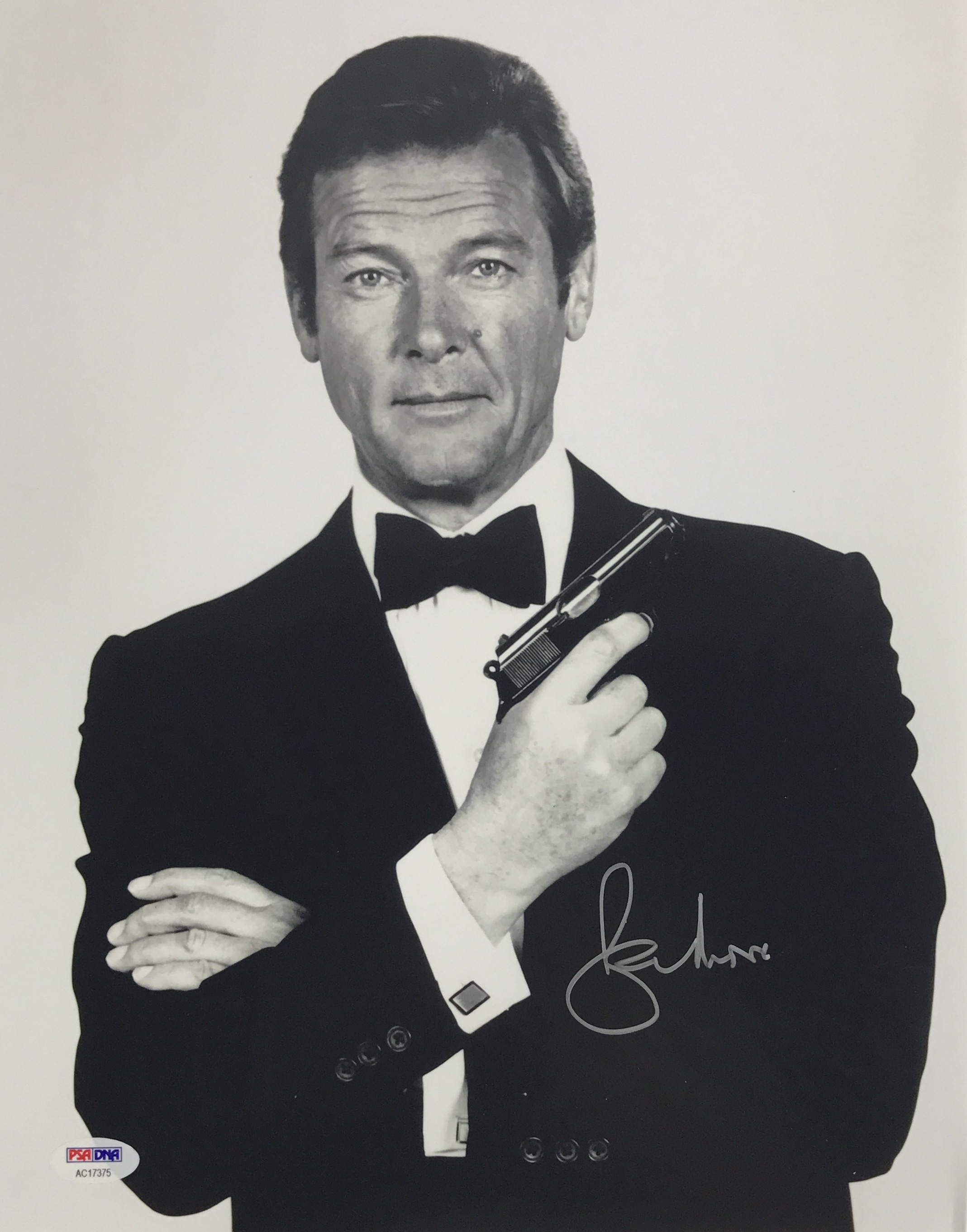 Lot Detail - Roger Moore Signed 11" X 14" B&W Photo As "James Bond ...