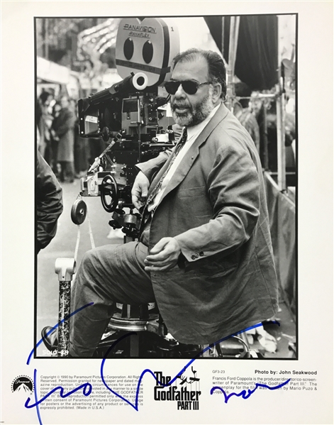 The Godfather: Francis Ford Coppola Signed 8" x 10" B&W Publicity Photo for "The Godfather: Part III" (PSA/DNA)
