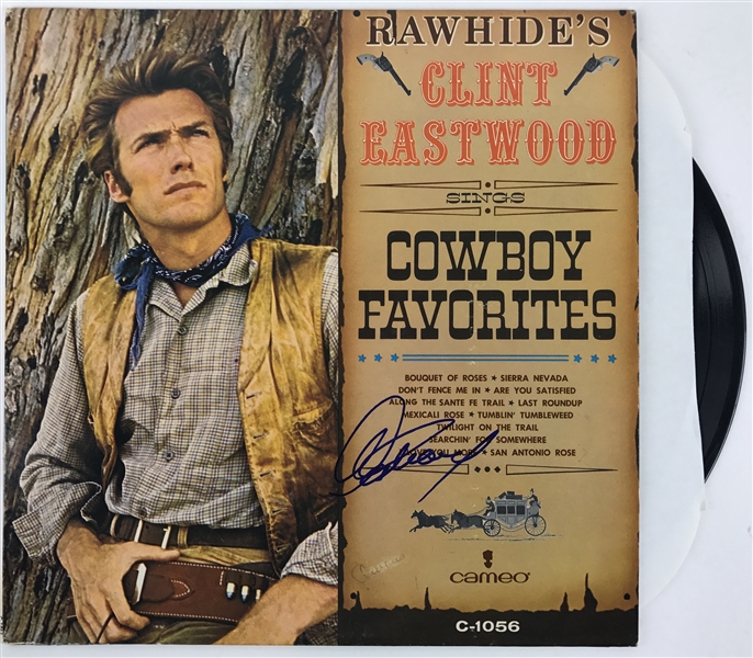 Clint Eastwood RARE Signed "Cowboy Favorites" Record Album featuring Clint Singing! (TPA Guaranteed)