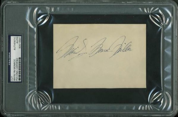 Marilyn Monroe Signed Album Page w/ RARE "Marilyn Monroe Miller" Autograph (PSA/DNA Encapsulated)