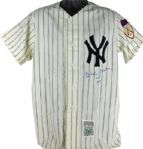 Mickey Mantle Signed Mitchell & Ness Jersey w/ RARE "No. 7, 1951" Inscription (PSA/DNA)