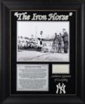 Lou Gehrig Vintage Ink Signature in Custom Framed Display (PSA/DNA)