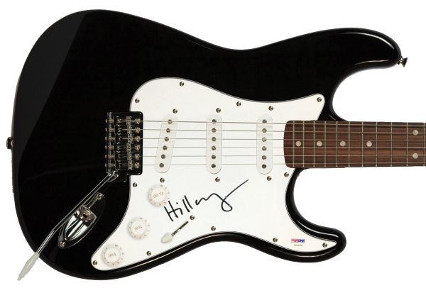 Hillary Clinton Signed Black Stratocaster Style Guitar (PSA/DNA)