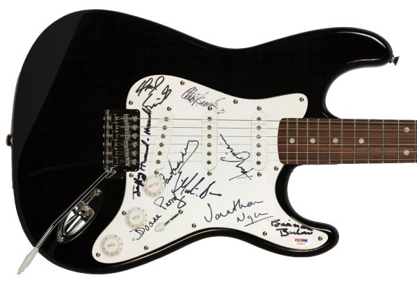 Jethro Tull Rare Group Signed Stratocaster Style Guitar w/ Ian Anderson! (PSA/DNA)