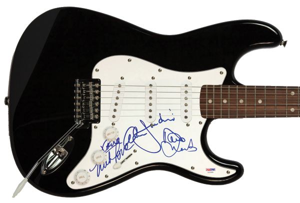 The Beach Boys: Group Signed Stratocaster Style Guitar w/ 3 Signatures! (PSA/DNA)