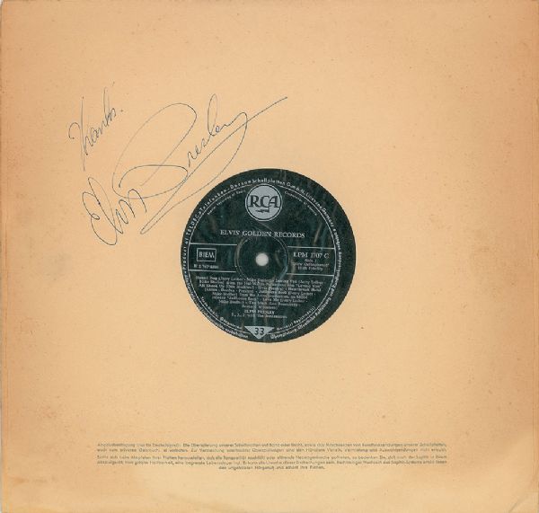 Elvis Presley Signed 1958 "Elvis Golden Record" Album Sleeve w/ Exception Large Autograph! (JSA)