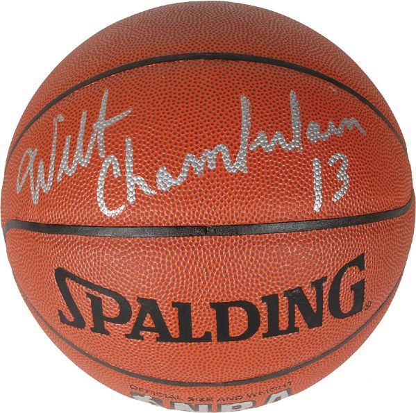 Wilt Chamberlain Near-Mint Signed NBA I/O Basketball (JSA)