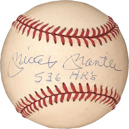 Mickey Mantle Signed OAL Baseball w/ "536 HRs" Inscription (JSA)
