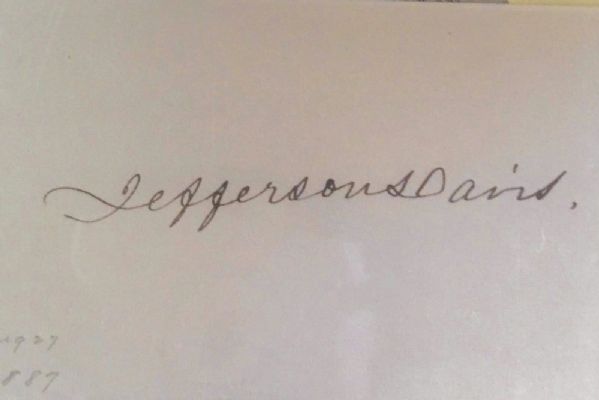 Jefferson Davis Signed 2.5" x 4" Album Page (PSA/JSA Guaranteed)