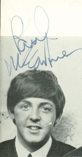 The Beatles: Paul McCartney Vintage Signed 2" x 3.5" Program Photograph (PSA/JSA Guaranteed)