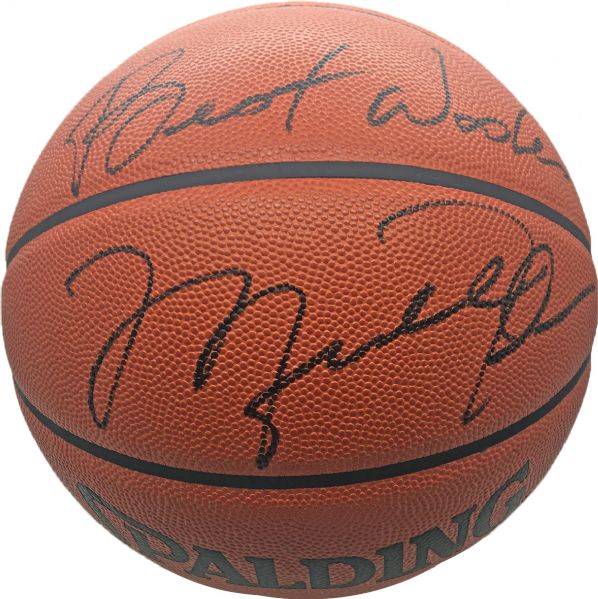 Dreamteam I: Multi-Signed Leather NBA Basketball w/ Jordan, Barkley & Magic! (JSA)