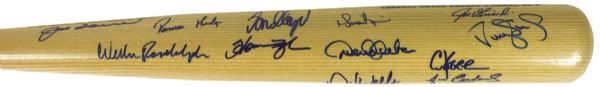 1998 NY Yankees Near-Mint Team Signed LE Baseball Bat w/ Jeter/Rivera! (JSA)