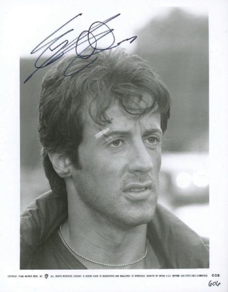 Sylvester Stallone Signed 8" x 10" Black & White Rocky Photograph (JSA)
