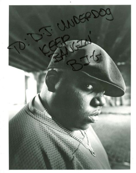 Notorious BIG Christopher Wallace ULTRA-RARE Signed 8" x 10" Black & White Photograph! (JSA)