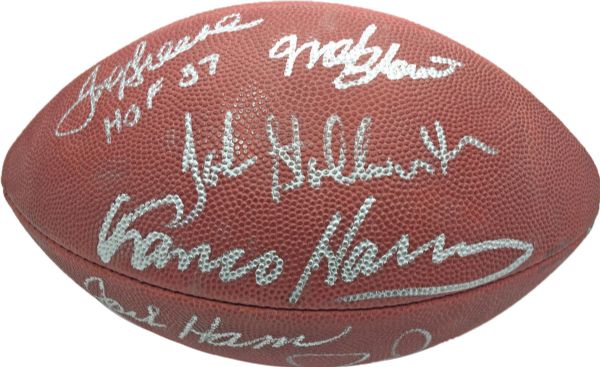 Steelers Legends Multi-Signed NFL Football w/ Harris, Greene, Ham, Lambert & Others (PSA/DNA)