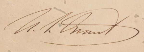 Ulysses S. Grant Signed 1.5" x 3" Album Page (PSA/JSA Guaranteed)