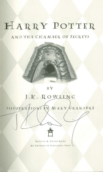 J.K. Rowling Signed "Harry Potter & The Chamber of Secrets" Book (PSA/DNA)