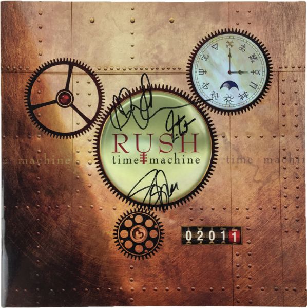RUSH: Group Signed "Time Machine" 12" x 12" Program (PSA/DNA)