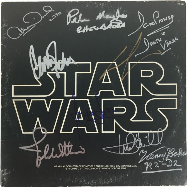 Star Wars Original Sound Track Cast Signed Album Signed by Ford, Lucas, Hamill, etc. (9 Sigs)(PSA/DNA)