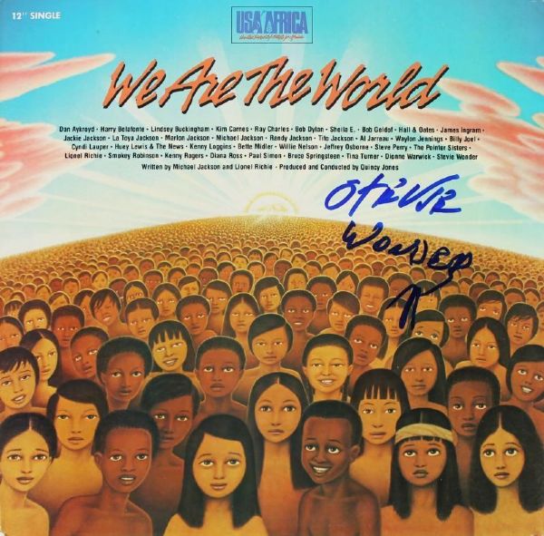 Stevie Wonder Signed "We Are the World" Record Album (PSA/DNA)