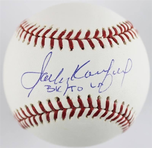 Sandy Koufax Signed OML Baseball with "BK to LA" Inscription (Steiner)
