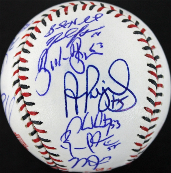 2015 AL All Stars Team-Signed (23) OML Baseball w/ Trout, Pujols, Machado, & More (PSA/DNA)