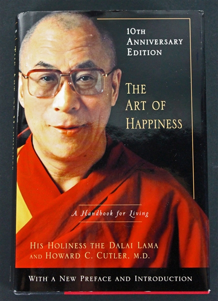 The Dalai Lama Signed "The Art of Happiness" Hardcover Book with Handwritten Tibetan Prayer! (PSA/DNA)