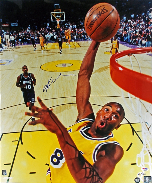 Kobe Bryant Signed Ltd. Ed. 20" x 24" Dunking Photo (PSA/DNA)