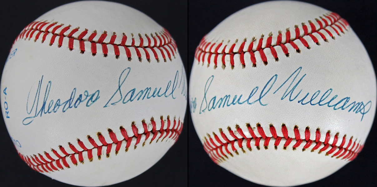 Ted Williams Signed OAL Baseball w/ RARE Full "Theodore Samuel Williams" Autograph (PSA/DNA)